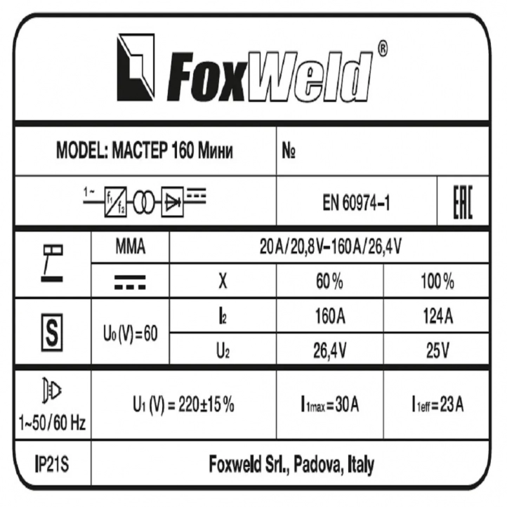 FoxWeld Мастер 160 mini