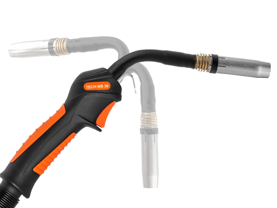 Горелка для полуавтомата TECH MS 36 F (до 320A), 4м (с гибким гусаком)
