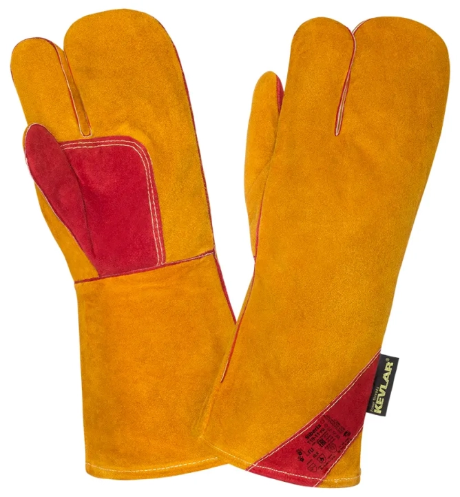 Краги сварщика утепленные Siberia T19-11-ru трехпалые усиленные (р-р 10,5)