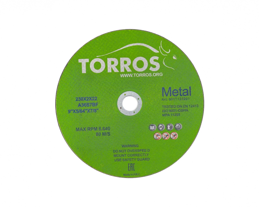 Круг отрезной TORROS 230x2.0x22.2