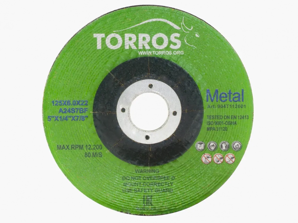 Круг шлифовальный TORROS 125x6x22,2