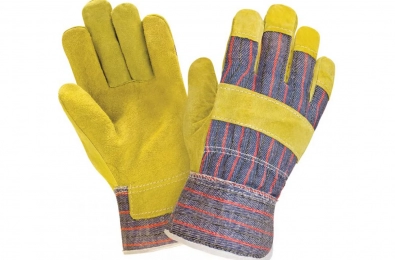 Защитные перчатки комбинированные спилковые